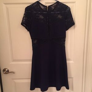Navy blue and black dress